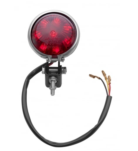 Motone - Mini Bates Tail Light - Stainless Fixings - LED - BLACK