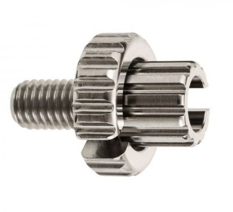 Motone TWISTER Titanium Clutch Cable Adjuster - POLISHED - M8x1.25x18