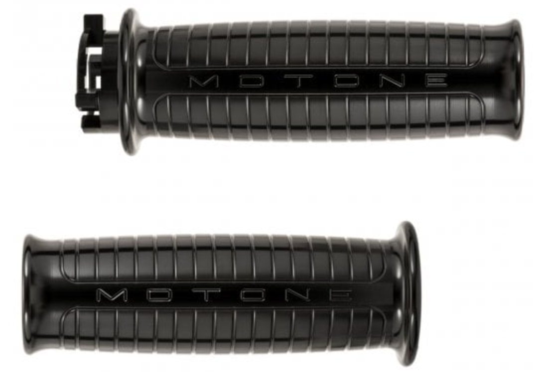 Motone BESOZZI Grips - Full Metal Jacket - Handlebar Models - BLACK - 7/8 & 1 in.