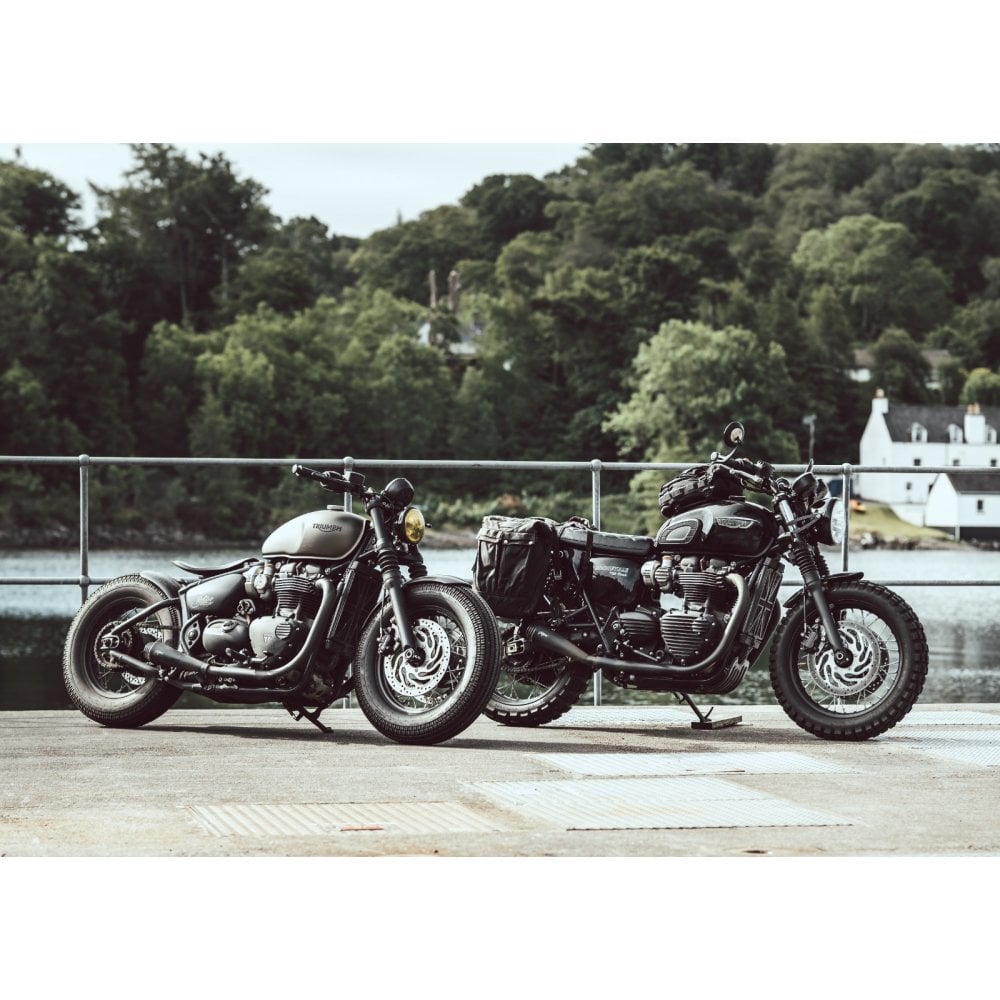 Motone Billet Radiator Guard Kit - Union Jack - Black - Speedmaster/Bobber