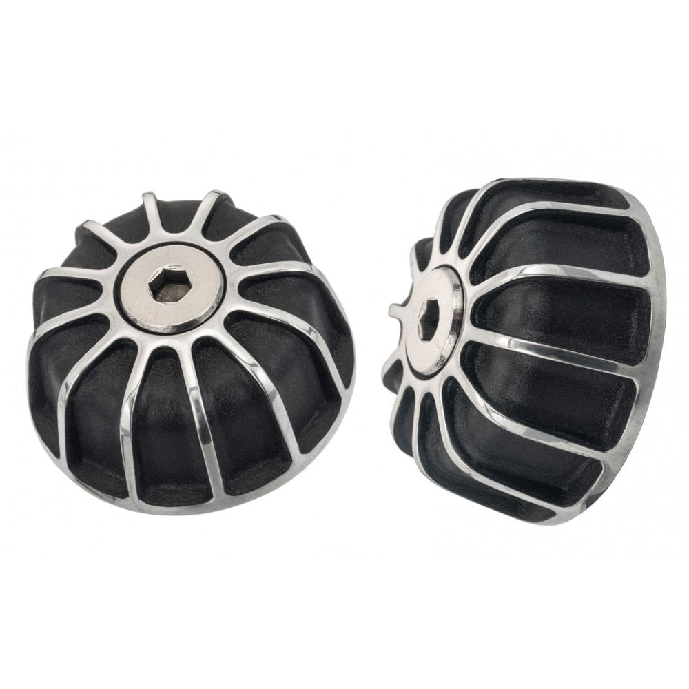 Motone Gemini - Black/Contrast/Brass Bar End Finishers