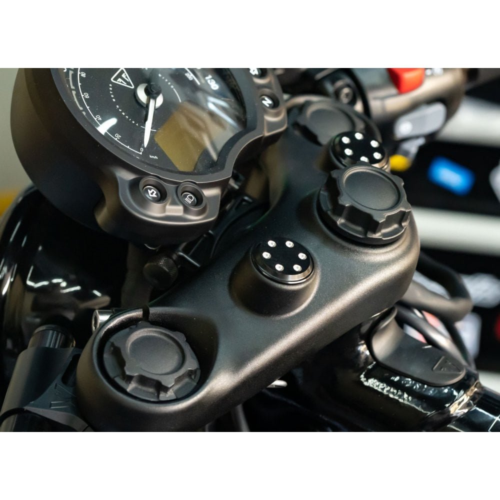 Motone The Capos - Fork Top Caps Pair - Bobber Black / Speedmaster 47mm Fork - BLACK