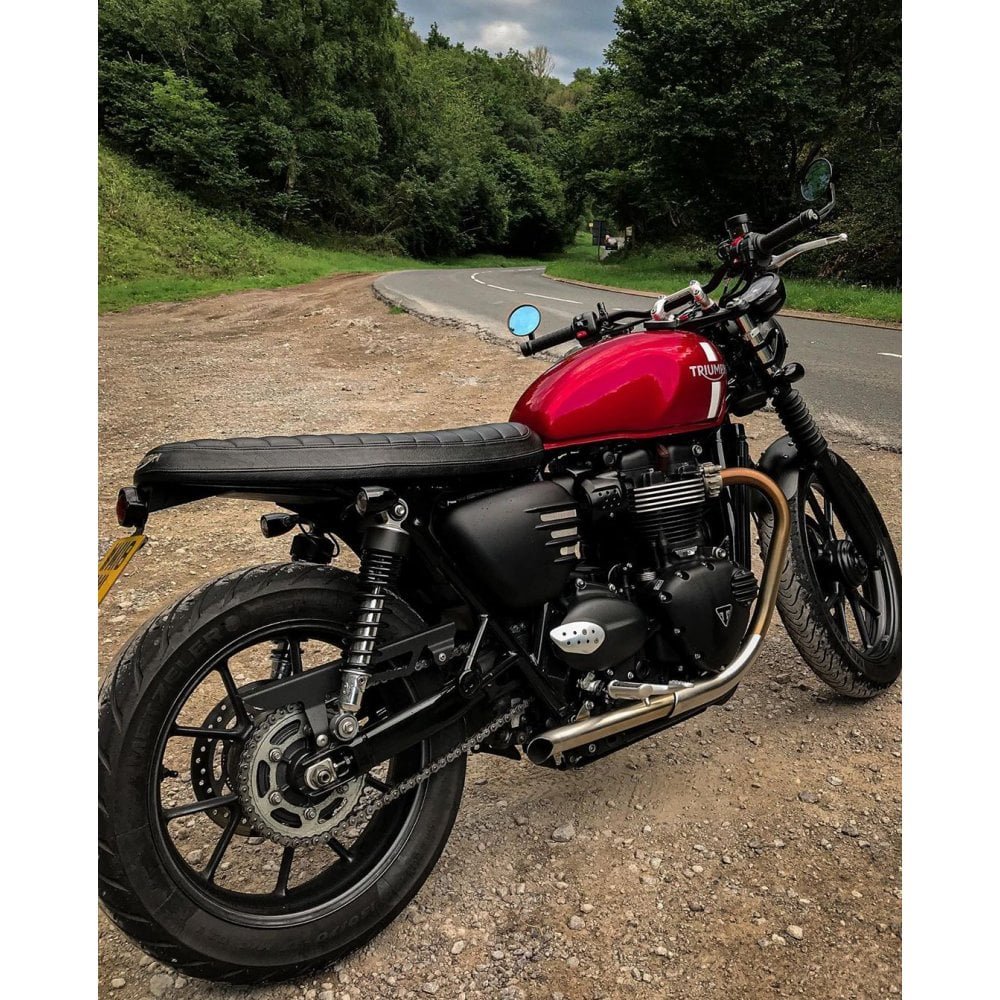 Motone Street Twin - Ribbed Side Panels - Matte Black