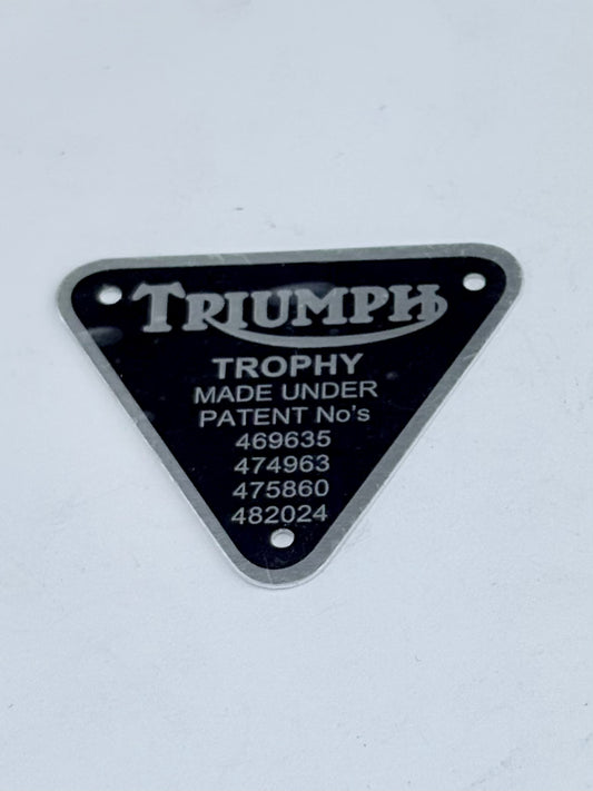70-2876 - PATENT PLATE - TROPHY