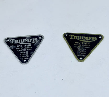 70-2909 - PATENT PLATE - 650 TWIN