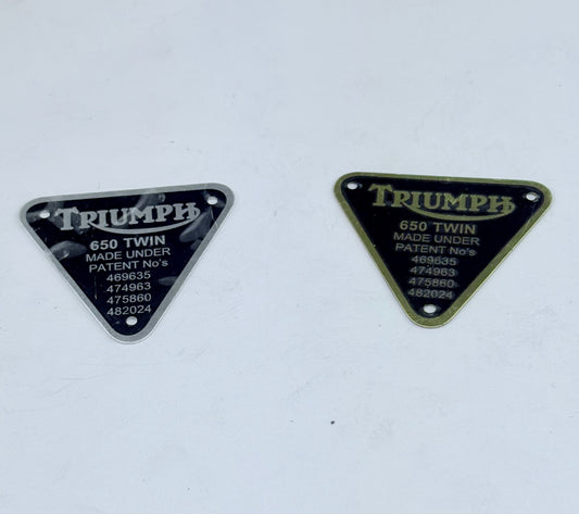 70-2909 - PATENT PLATE - 650 TWIN