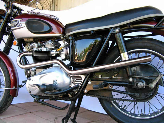 Desert Sled Exhaust 500 / T100 L/R Bud Ekins style