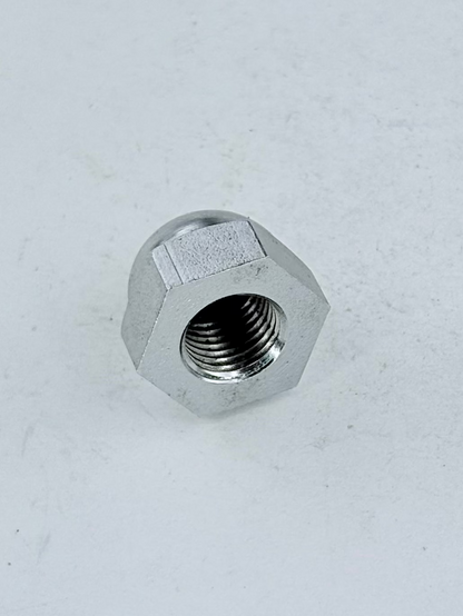 21-0550 - NUT - 3/8-24 - DOMED - ROCKER SPINDLE - CHROME