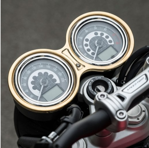 Motone The Speed Cuff - Speedo Cover - T120/T100/Speed Twin/Thruxton - BRASS