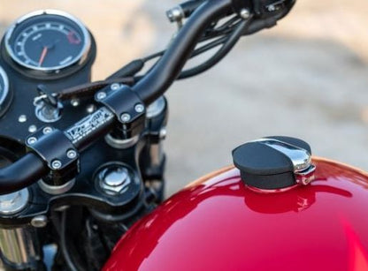 Motone Monza Gas Cap Kit for Triumph - BLACK / CONTRAST POLISH