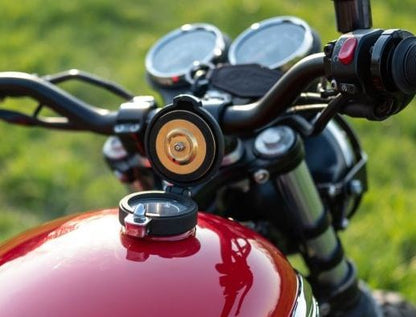 Motone Monza Gas Cap Kit for Triumph - BLACK / CONTRAST POLISH