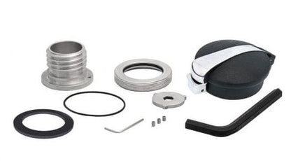 Motone Monza Gas Cap Kit for Triumph - BLACK / CONTRAST POLISH