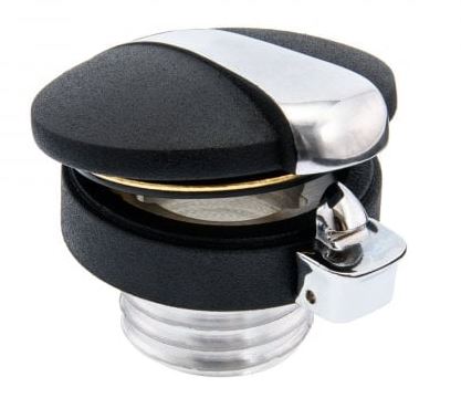 Motone Monza Gas Cap Kit for Triumph - BLACK / CONTRAST POLISH