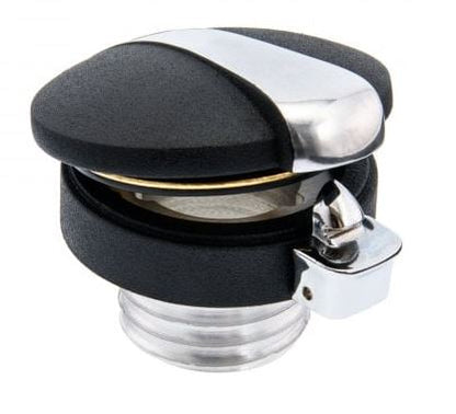 Motone Monza Gas Cap Kit for Triumph - BLACK / CONTRAST POLISH
