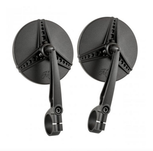 MOTONE 2X AERONAUT Forged Bar End Mirrors - TYPE R (E-Mark) - Bar End - PAIR