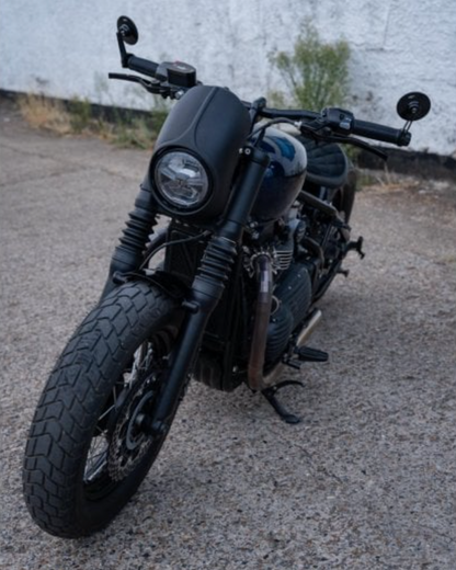 MOTONE - The SCARAB - Metal Screen/Headlight Shroud/Bikini Cowl - Triumph Bobber