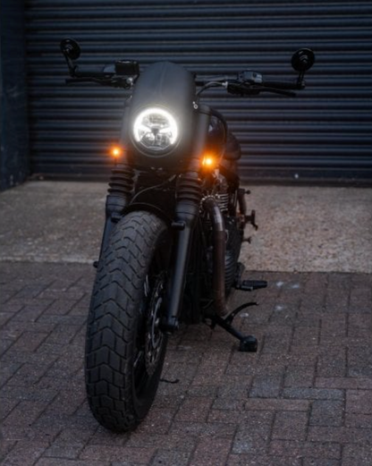 MOTONE - The SCARAB - Metal Screen/Headlight Shroud/Bikini Cowl - Triumph Bobber