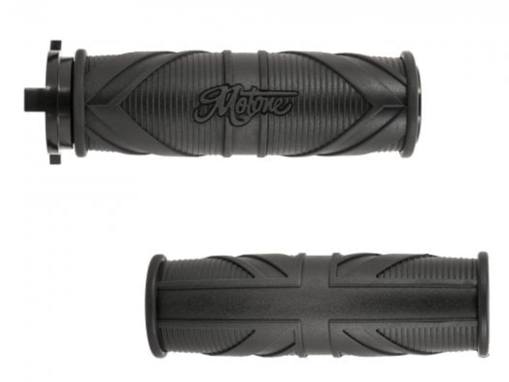 Motone PATRIOT Grips - Union Jack - Handlebar Models - BLACK - 7/8 & 1 in.