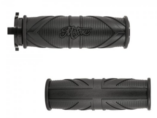 Motone PATRIOT Grips - Union Jack - Handlebar Models - BLACK - 7/8 & 1 in.