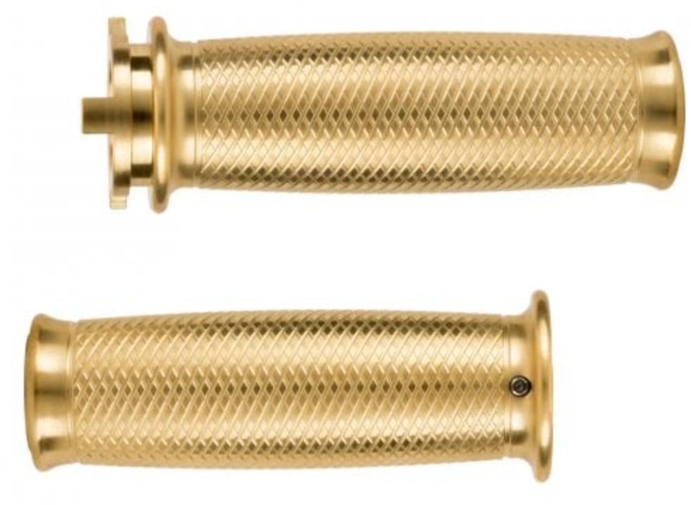 Motone APOLLO Grips - Full Metal Jacket - Handlebar Models - BRASS - 7/8 & 1 in.