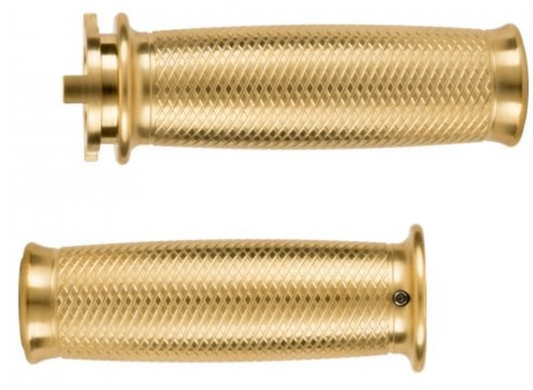 Motone APOLLO Grips - Full Metal Jacket - Handlebar Models - BRASS - 7/8 & 1 in.