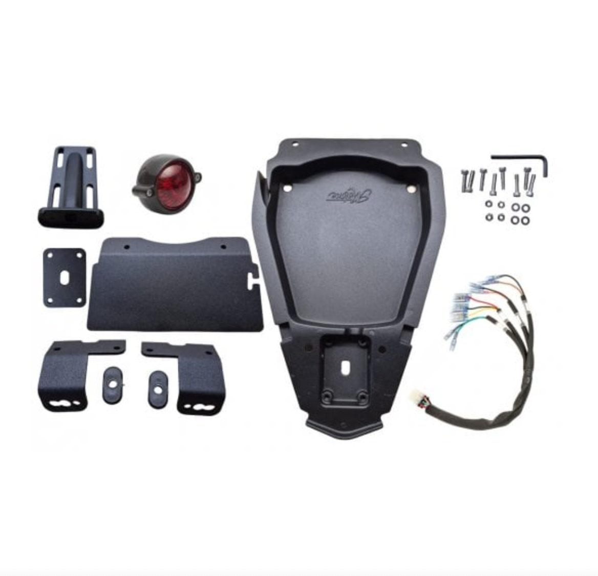 Motone Tail Tidy Kit V3 - EL DORADO Light Gloss Black - Tail Tidy Kit V3 - Street Twin/Street Scrambler/T100/T120