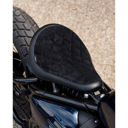 Motone Alcantara Cobra Seat - Diamond Stitch - Triumph Bobber
