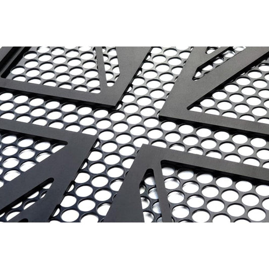 Motone Billet Radiator Guard Kit - Union Jack - Black SCRAMBLER 1200 Version