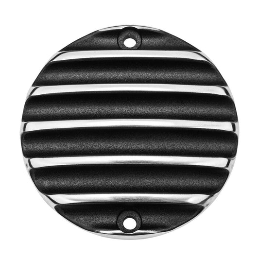 Motone Clutch Badge - Ribbed - Black Polished Rib Contrast Finish