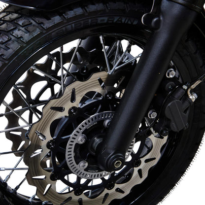 Galfer Waved Rotor - Front - 2016+ Triumph Water Cooled: Thruxton R, Bonneville T120, Bobber, Bobber Black - DF906CW