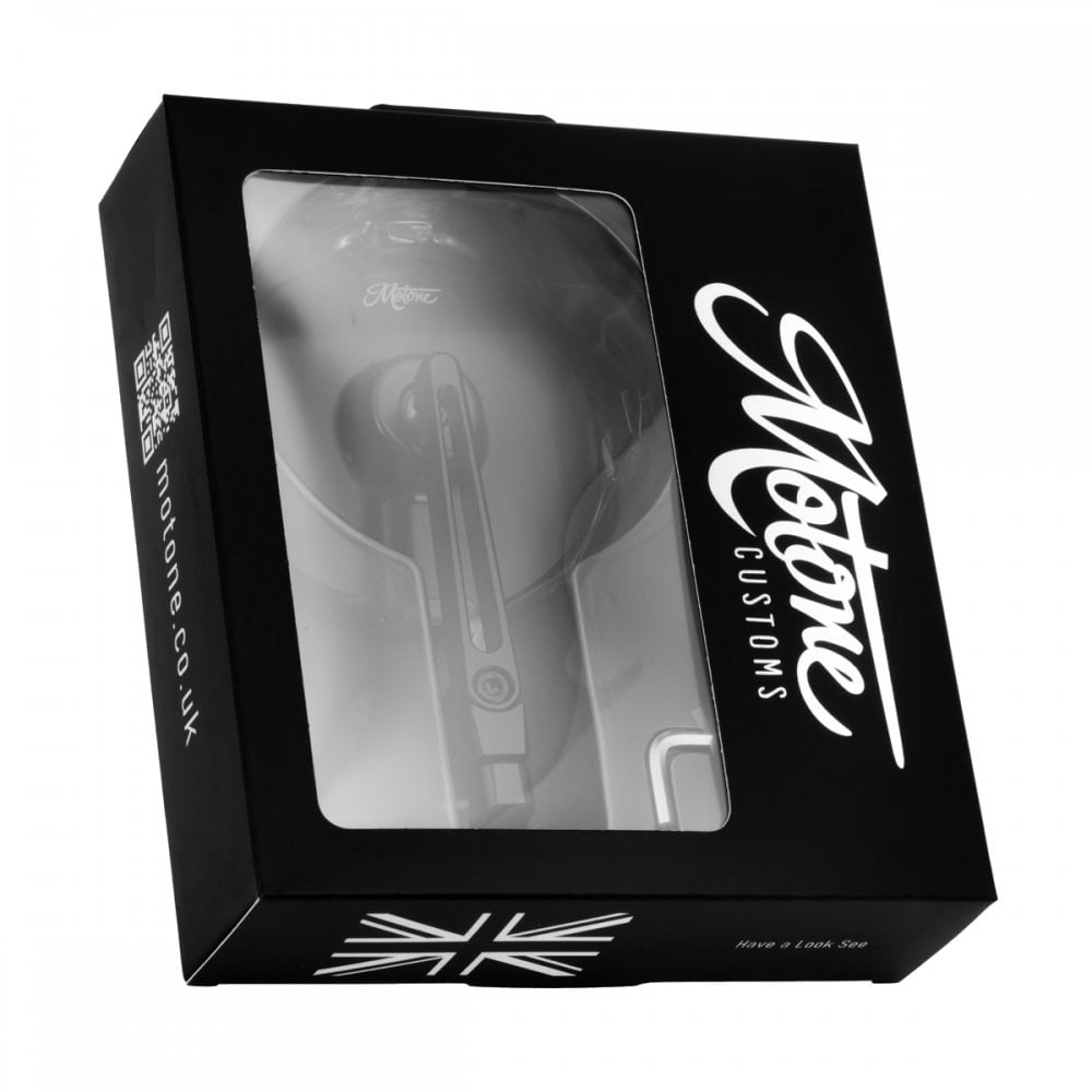 Motone Gran TURISMO Billet Bar End Mirror - TYPE R (100mm E-Mark) - Bar End - SINGLE - SILVER