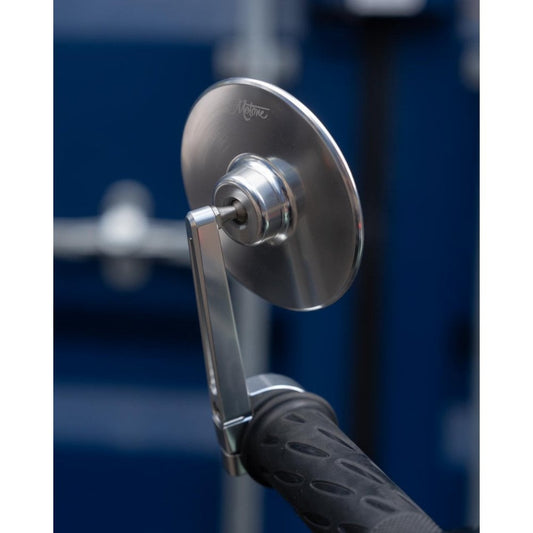 Motone Gran TURISMO Billet Bar End Mirror - TYPE R (100mm E-Mark) - Bar End - SINGLE - SILVER