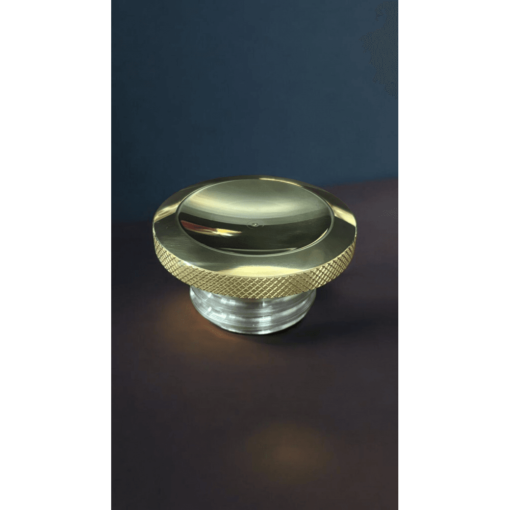 Motone JETSON Dished Low Profile Fuel Gas Cap - Billet Aluminum - BRASS