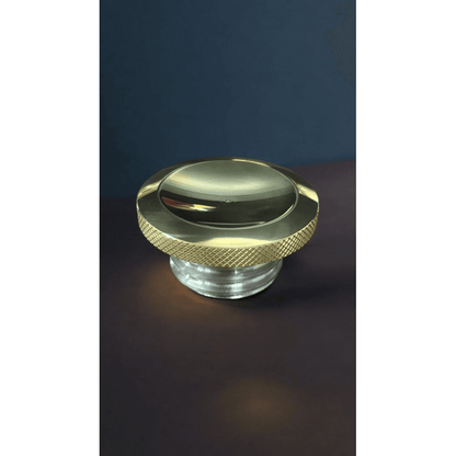 Motone JETSON Dished Low Profile Fuel Gas Cap - Billet Aluminum - BRASS