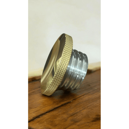 Motone JETSON Dished Low Profile Fuel Gas Cap - Billet Aluminum - BRASS