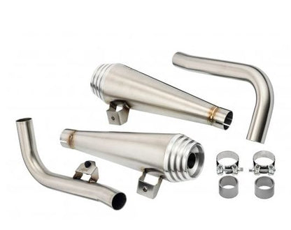 Motone Saturn V - Exhaust System - Bobber/Speedmaster - Brushed/Black
