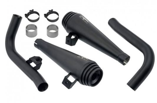 Motone Saturn V - Exhaust System - Bobber/Speedmaster - Brushed/Black