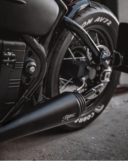 Motone Saturn V - Exhaust System - Bobber/Speedmaster - Brushed/Black