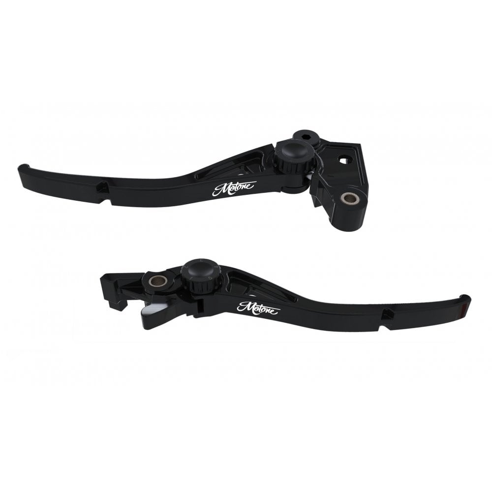 Motone PIKE Brake and Clutch Lever Set - Triumph - Adjustable - Billet Aluminum Black