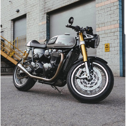 Motone Billet Radiator Guard Kit - Union Jack - Black - T120/T100/Thruxton/Street Series