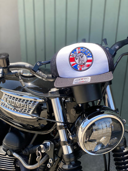 hat on Motorcycle 