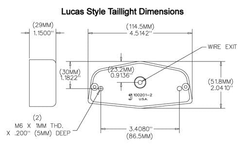 Joker Machine LED Lucas Style Taillight Assembly
